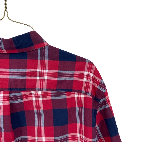 AMERICAN EAGLE Shirt Prep Fit Plaid Flannel Shirt Button Down - Picture 3 of 6